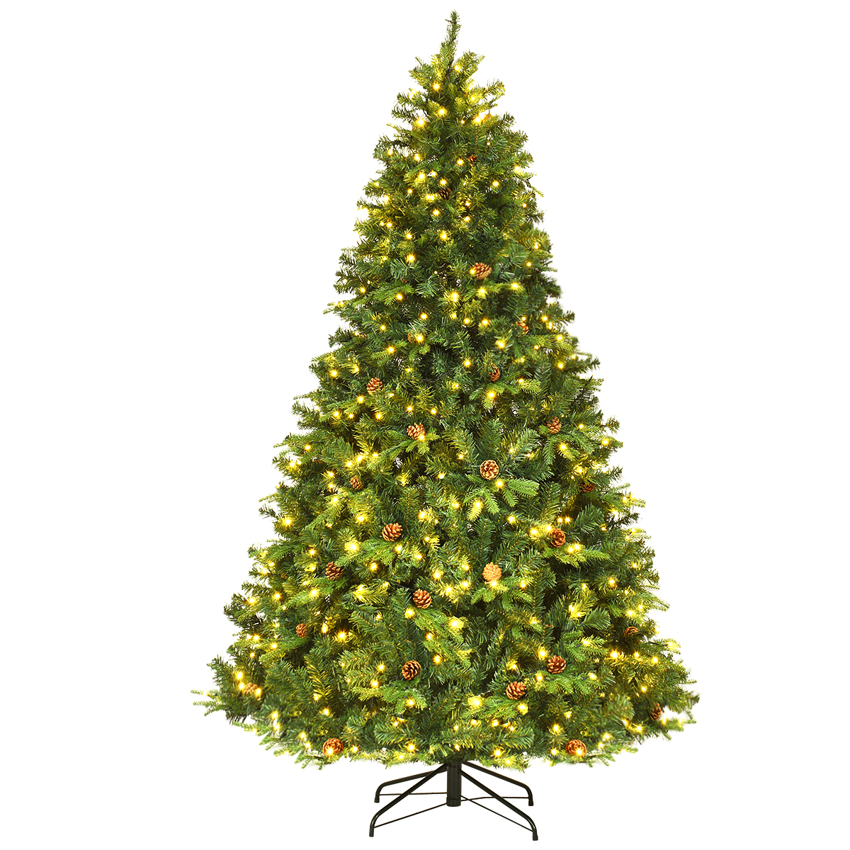 Choinka sztuczna z lampkami LED 225 cm gęsta klasa premium