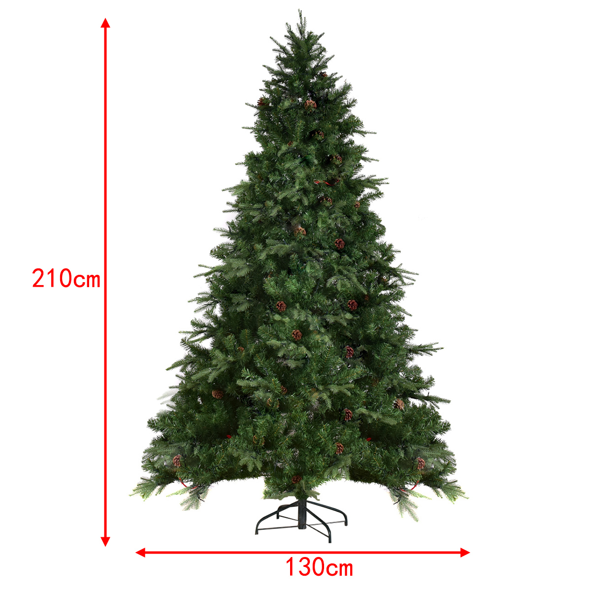 Dokładne wymiary choinki sztucznej LED 210 cm