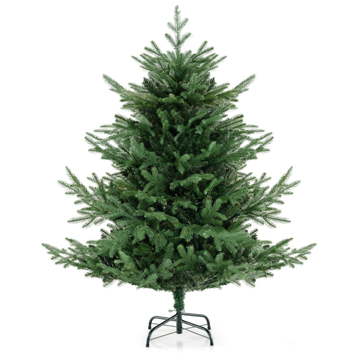 Sztuczna choinka premium 135 cm z oświetleniem LED i gęstymi gałązkami PE/PVC