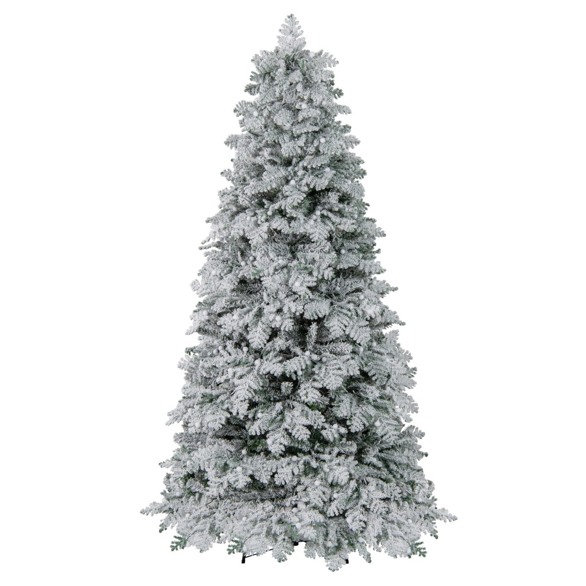 Choinka sztuczna z oświetleniem LED 210cm ośnieżona klasyczna premium