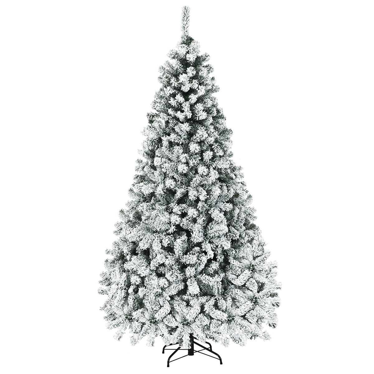 Choinka sztuczna ośnieżona z LED Jodła Premium 225 cm w salonie