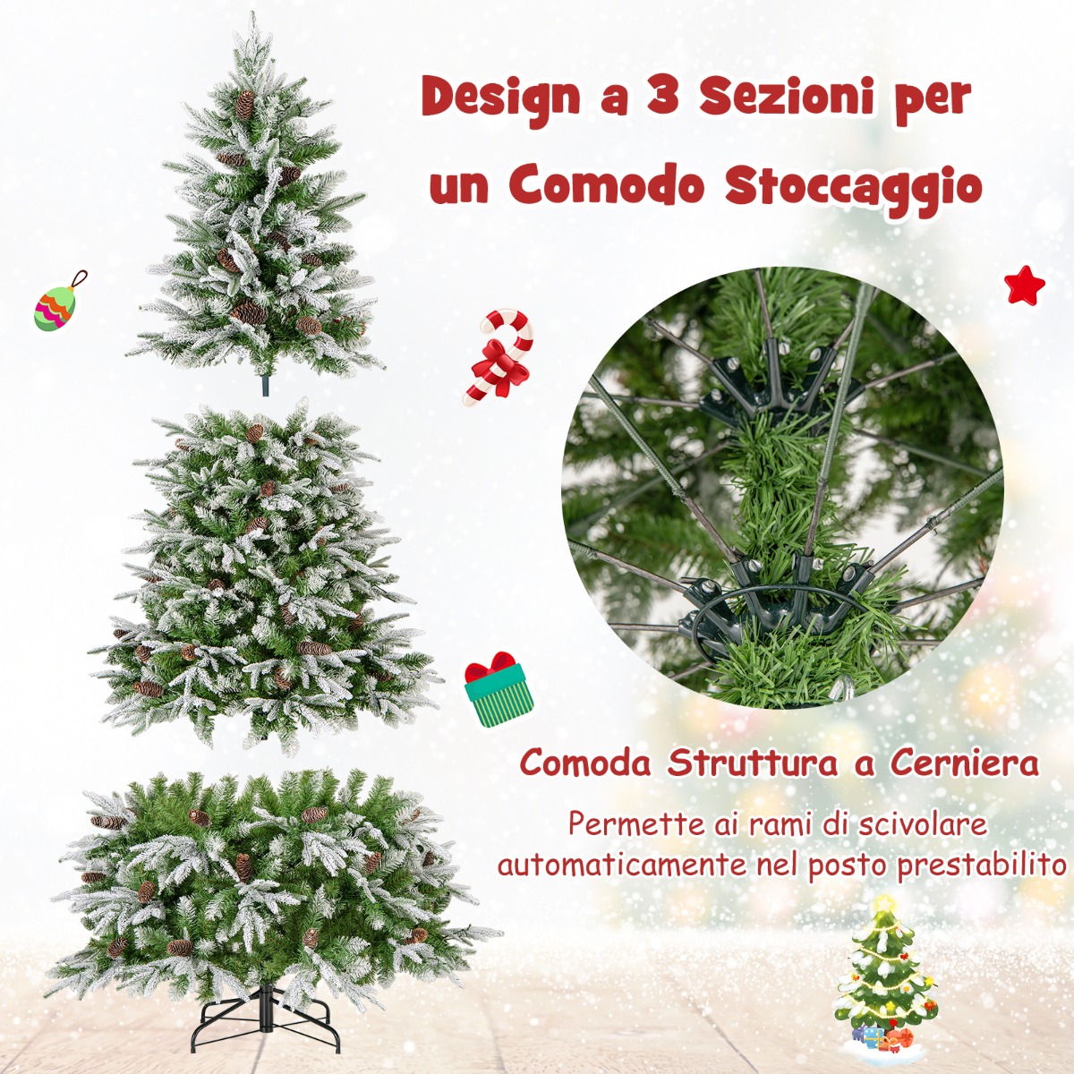 Stabilny stojak metalowy choinki Premium