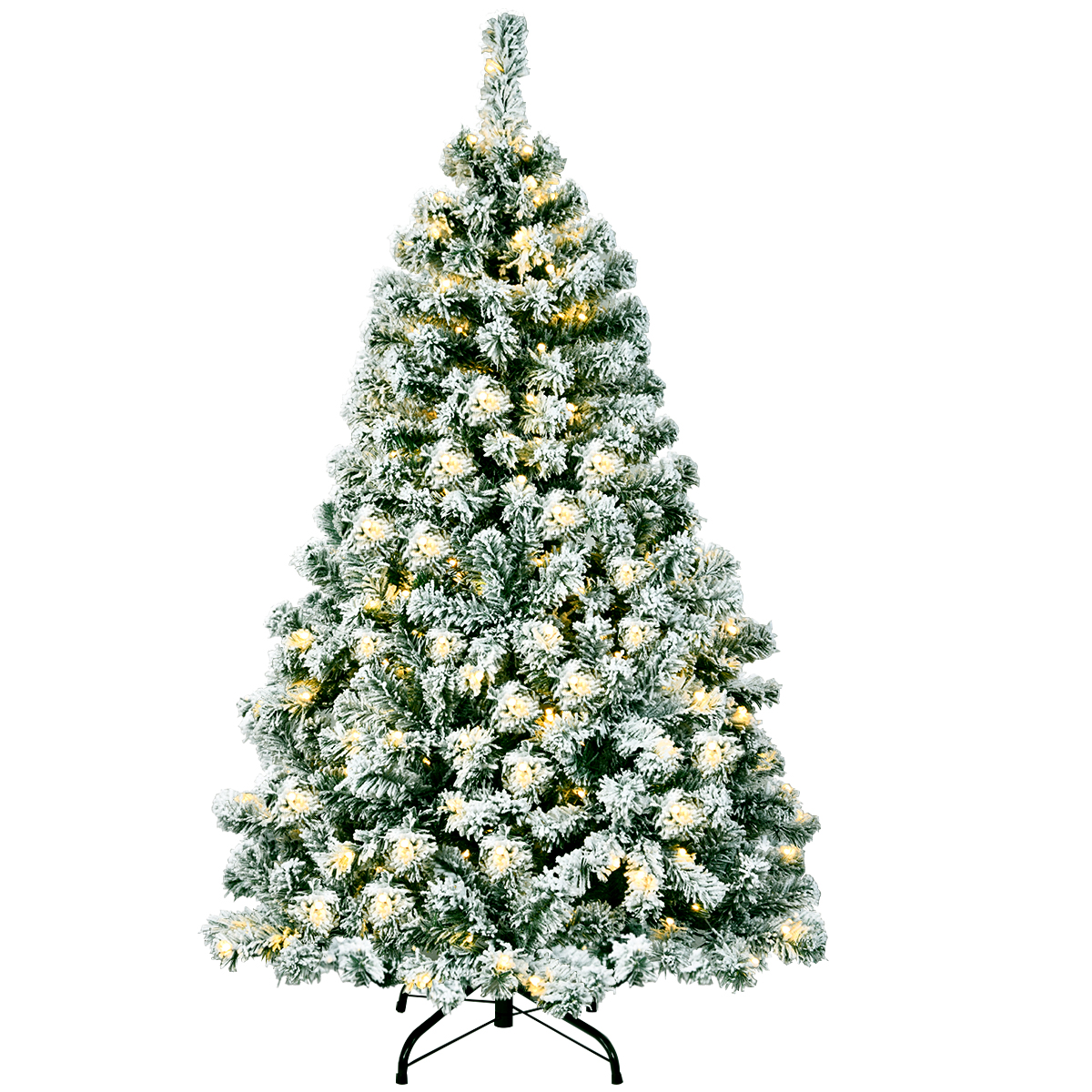Sztuczna choinka oszroniona 135 cm z wbudowanym oświetleniem LED