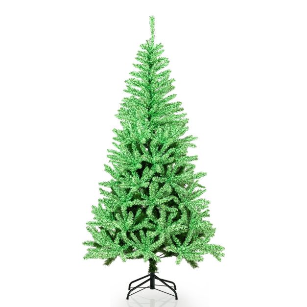 Ekskluzywna sztuczna choinka świecąca w ciemności 180 cm w salonie